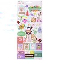 Paige Evans - Sugarplum Wishes Collection - 6 x 12 Cardstock Stickers with Red Foil Accents