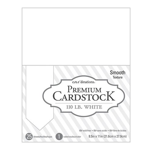 Core'dinations - 8.5 x 11 Cardstock - Value Pack - White - 25 sheets