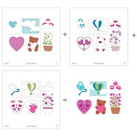 LDRS Creative - All Occasions Collection - Layering Stencils - Hugs and Kisses Postage Collage